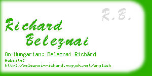 richard beleznai business card